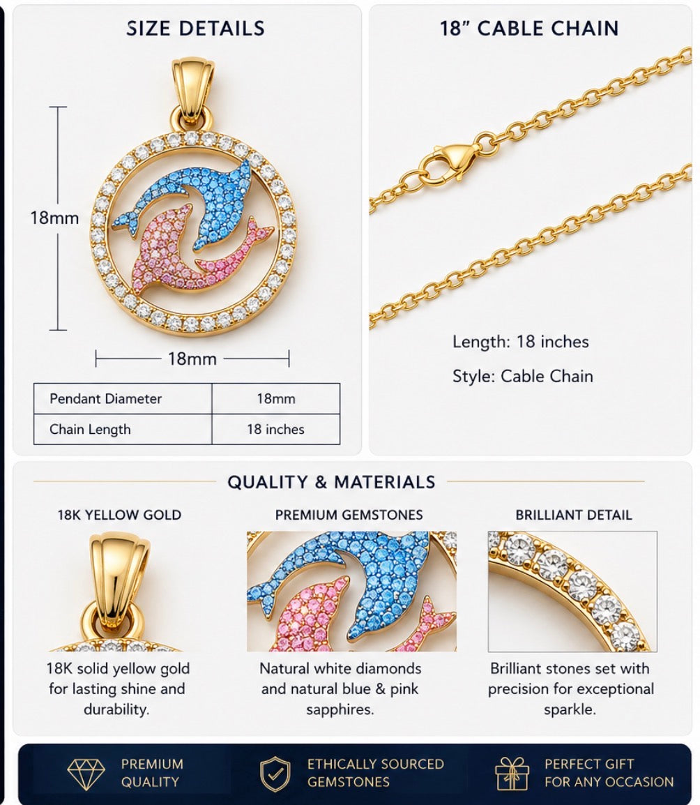 WAVES Duo Halo Pendant • Founder Series